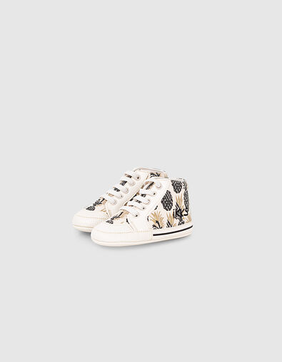 Ecru sneakers ananasprint babymeisjes - IKKS