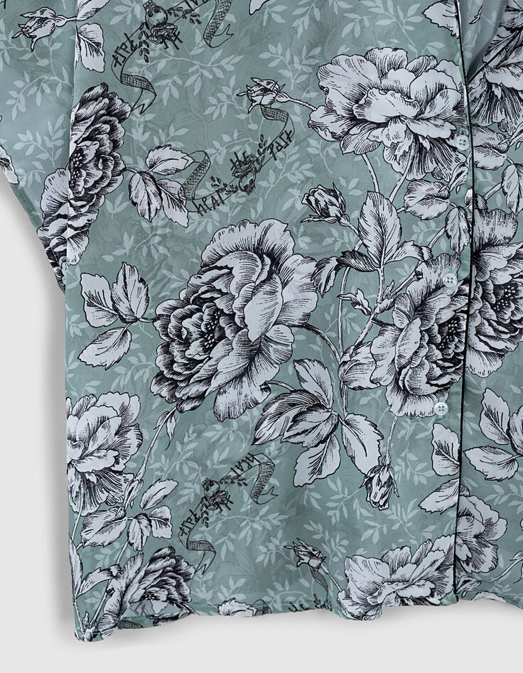 Chemise loose recyclé imprimé floral vintage femme-7