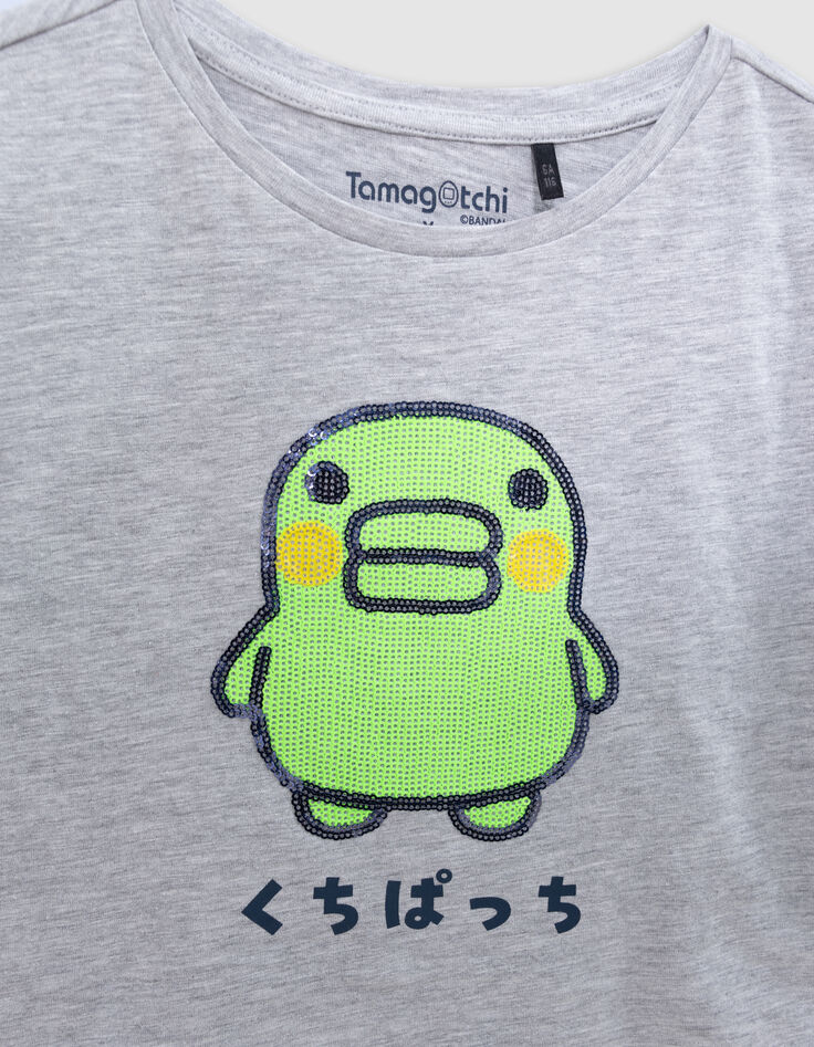 Grijs T-shirt lovertjes TAMAGOTCHI x IKKS meisjes-2