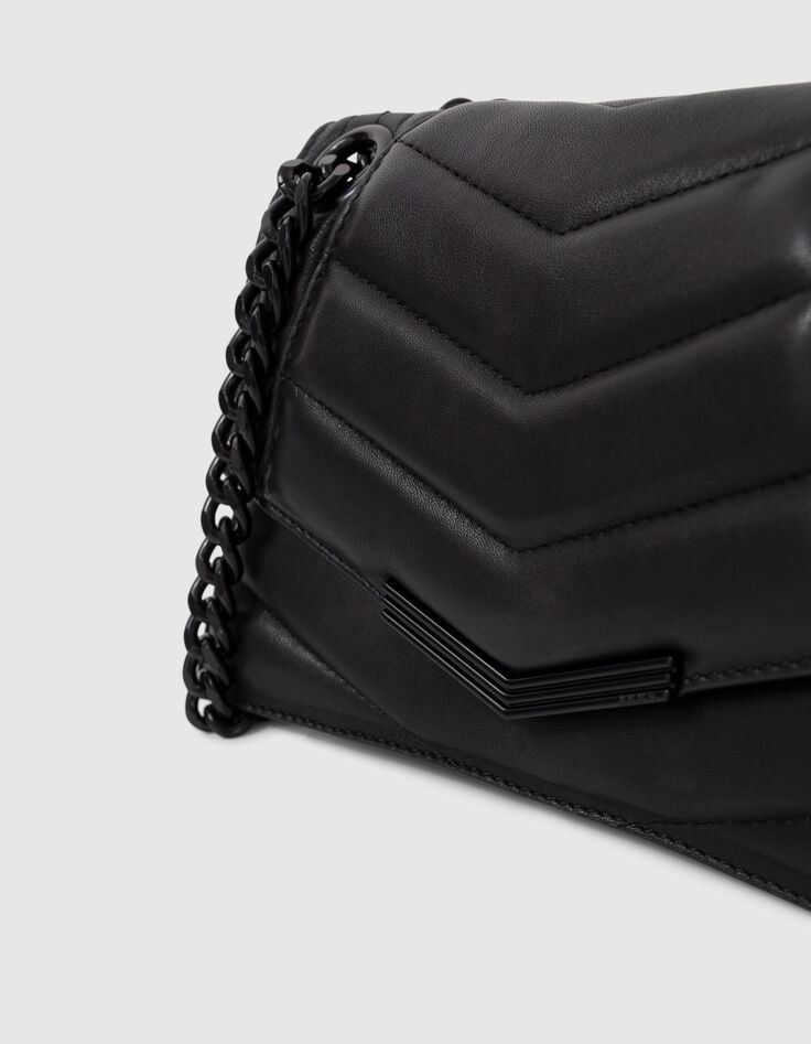 Sac THE 1 Timeless noir cuir matelassé Taille S Femme-5