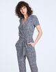 Combinaison en crêpe imprimé micro panthère femme-2