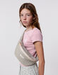 Khaki quilted belt bag for girl-1