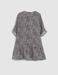 Robe noire Lenzing™ Ecovero™ imprimé graphique fille-2