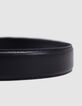Men's black leather belt-3