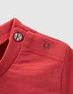 Baby boys’ red T-shirt with 3D lightning image-5