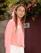 Sweat cropped rose fluo CHILLOUT fille-1