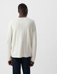 Men’s gesso slub knit sweater with rolled edges-3