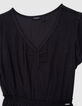 Robe noire jacquard gaufré fille-6