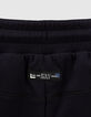 Boys&rsquo; navy techfleece Bermudas, embossed lettering-5
