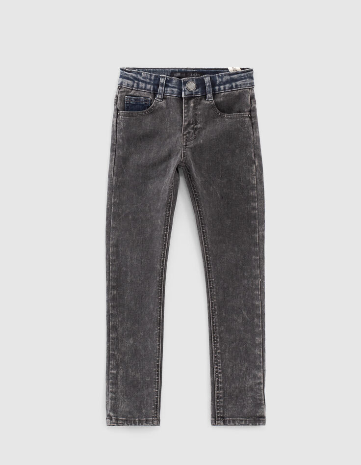 Black Used und blaue Skinny-Jungenjeans -1