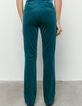 Pantal&oacute;n flare pana azul pizarra mujer-3