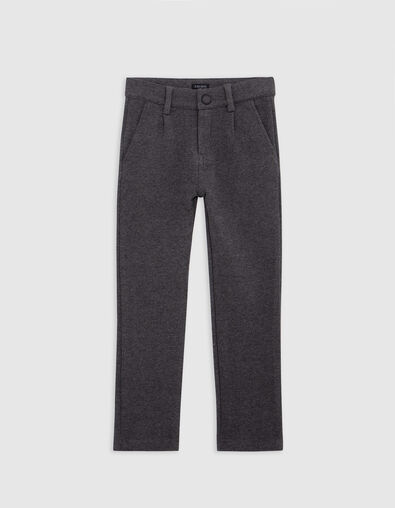 Pantalon CHINO gris maille Ottoman garçon - IKKS