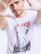Camiseta blanca con foto palmeras L.A DRIVE Hombre-1