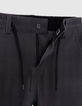 Schwarze Jungen-Jerseyhose mit minimalistischem Motiv-5