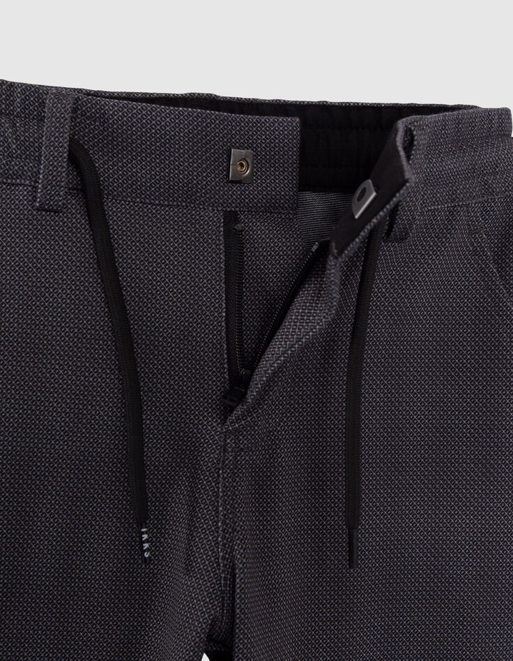 Schwarze Jungen-Jerseyhose mit minimalistischem Motiv-5