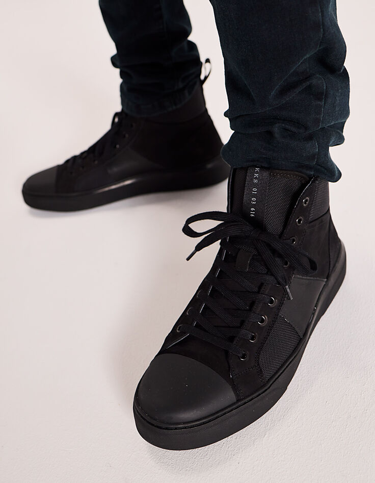 mens white fabric trainers