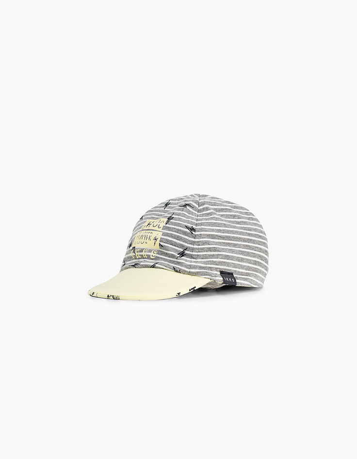 Casquette réversible jaune et grise bébé garçon -2 Casquette réversible jaune et grise bébé garçon -2