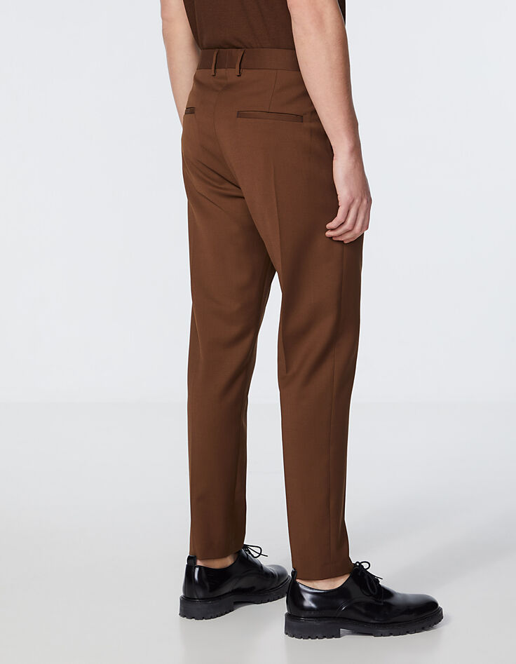 Mokka CROPPED kostuumbroek TRAVEL SUIT Heren-3