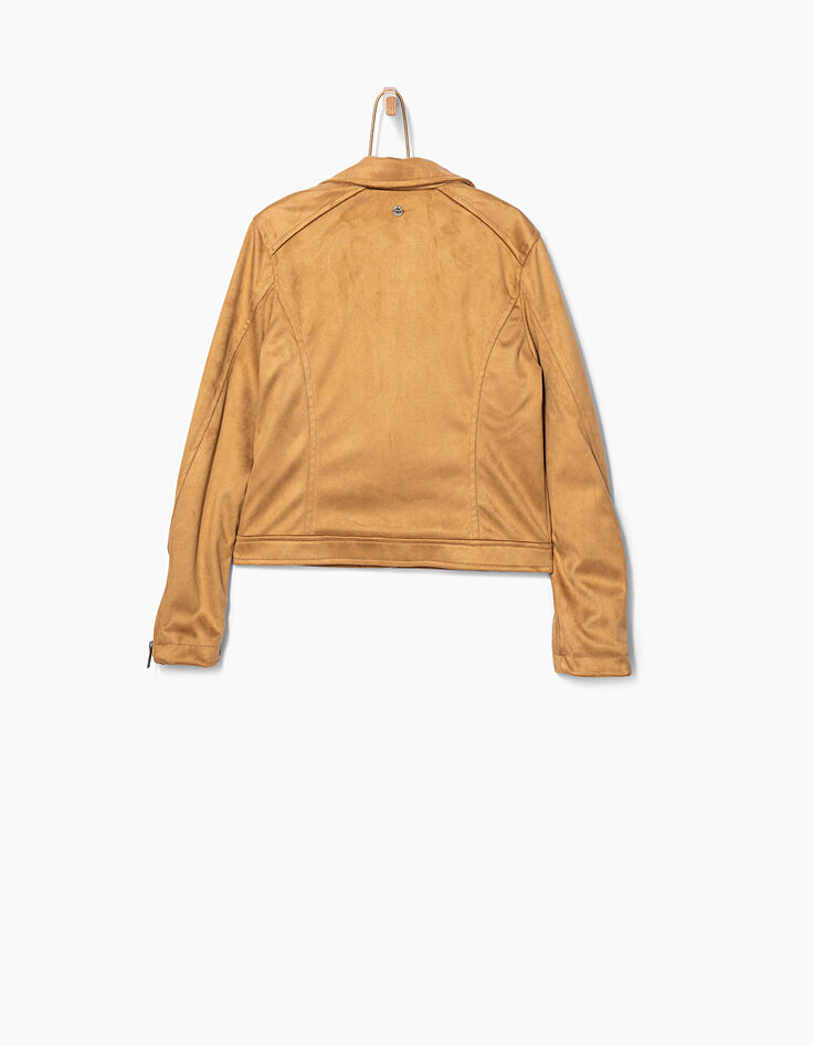 M&auml;dchenbikerjacke aus Wildleder-3