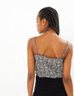 Top negro estilo lencero estampado cachemira I.Code-3