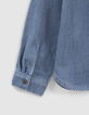 Chemise en jean bleu bio capuche amovible gar&ccedil;on-4
