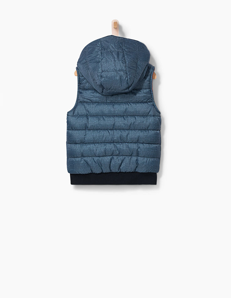 Anorak reversible índigo y naranja niño -5