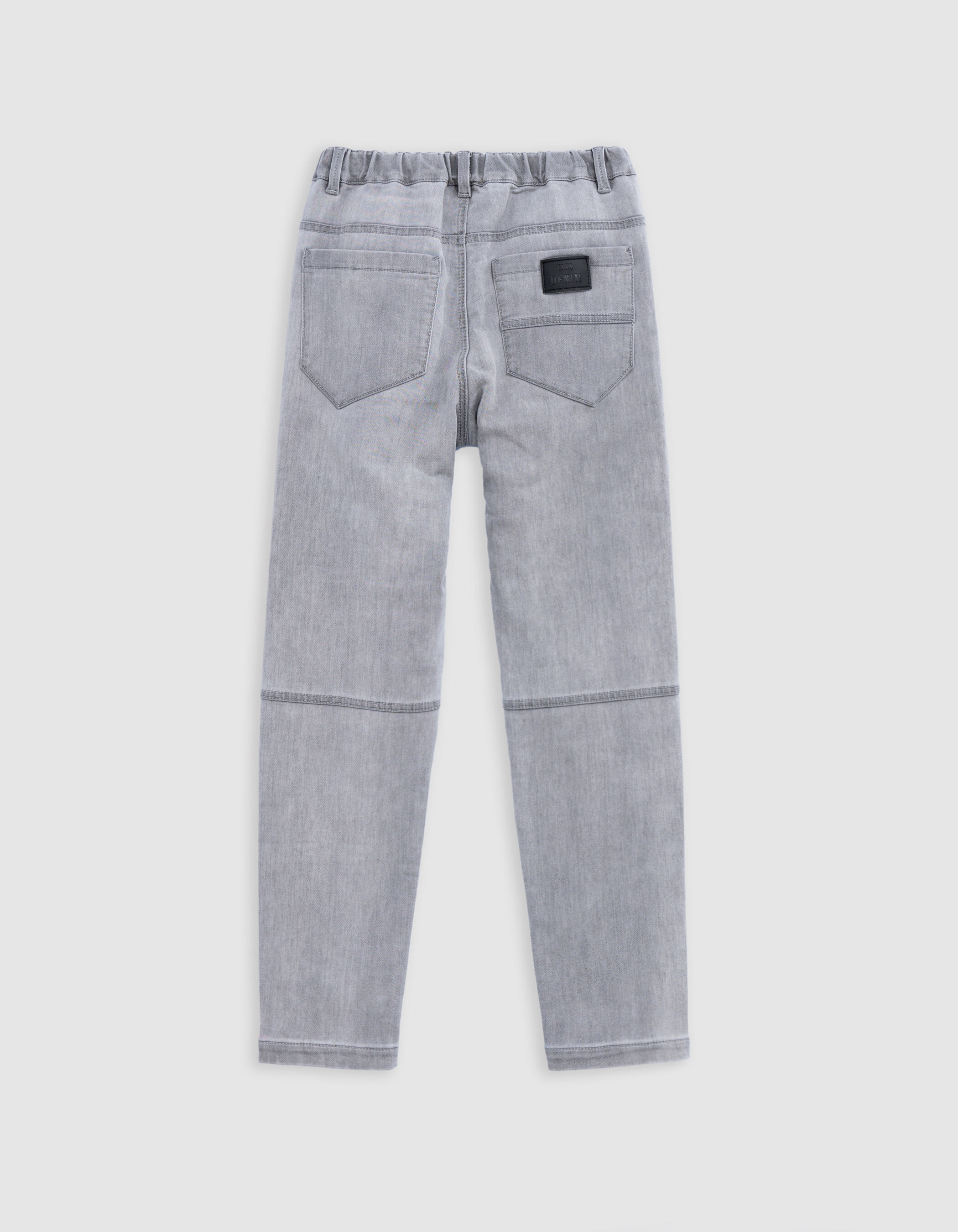 Jean JOGGER gris découpes genoux garçon