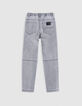 Boy's grey cut-off knee JOGGER jeans-4