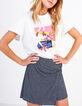 Weißes T-Shirt aus Bio-Baumwolle, Rollschuh-Motiv I.Code -2