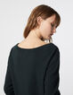 Jersey verde de mayoría lana jacquard tigre mujer-5