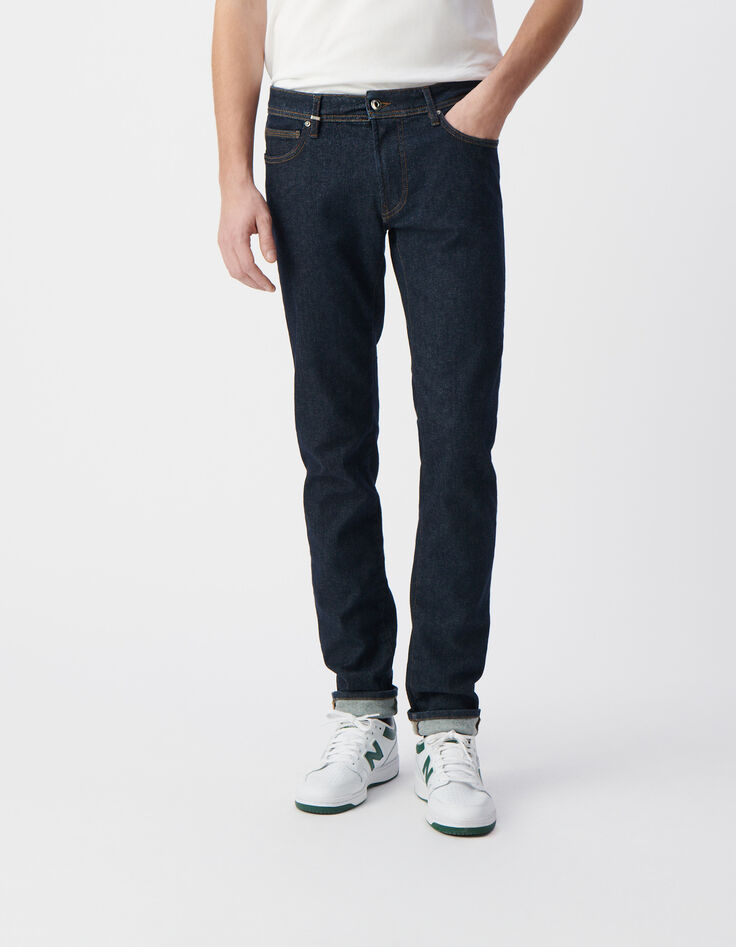 Jean SLIM bleu foncé brut POWER STRETCH Homme-2