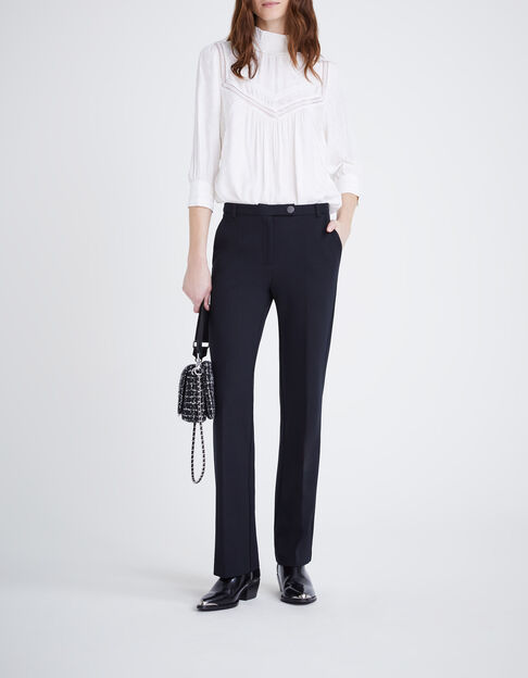 Marine tricot broek pinstripes Dames