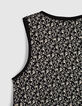 Schwarzes Mädchen-Bio-Tanktop, Mix-and-Match, Lilien-Print-7