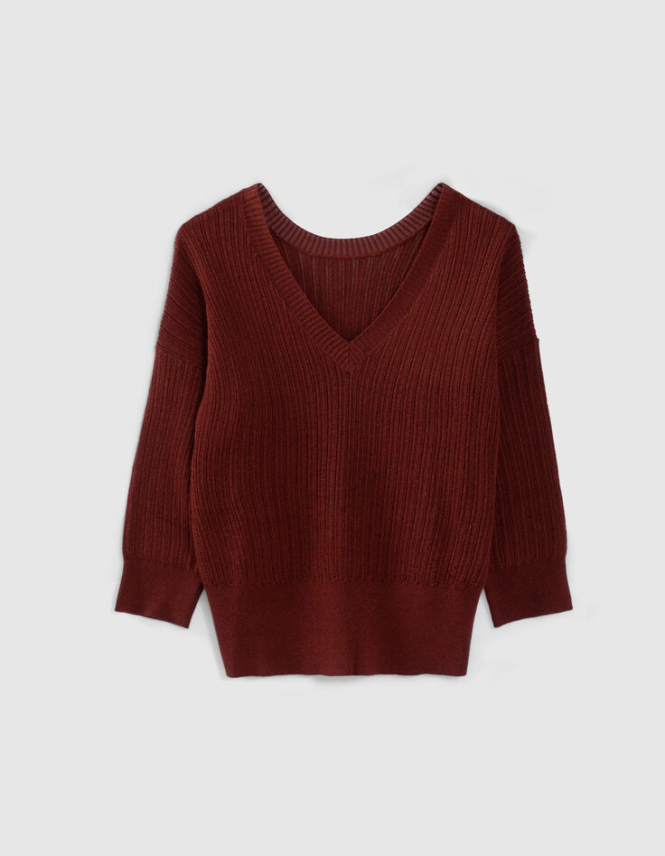 Tomette omkeerbare trui pointellebreisel lurex Dames-5