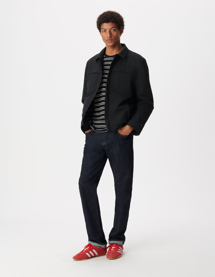 Blouson noir capuche amovible WATERPROOF Homme-2