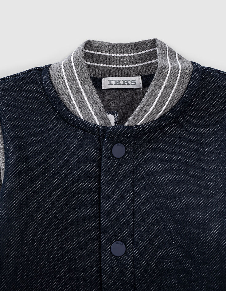 Cardigan navy esprit teddy bébé garçon -3