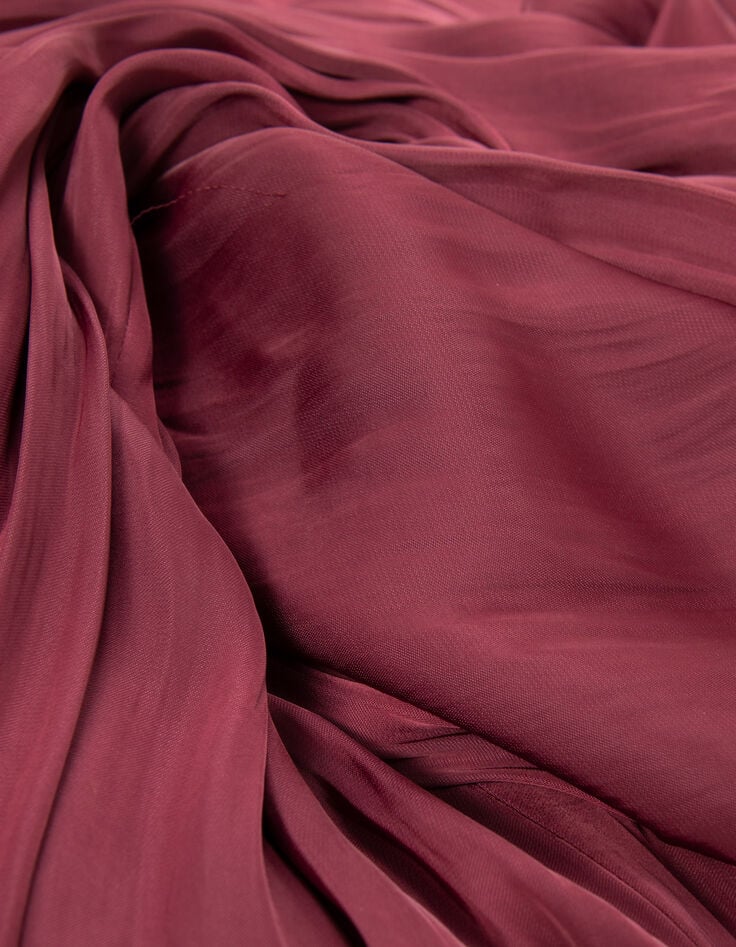 Damen-Maxikleid recycelt Bordeaux mit asymmetrischem Top-8