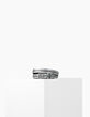 Ceinture en cuir effet argent et clous femme-1