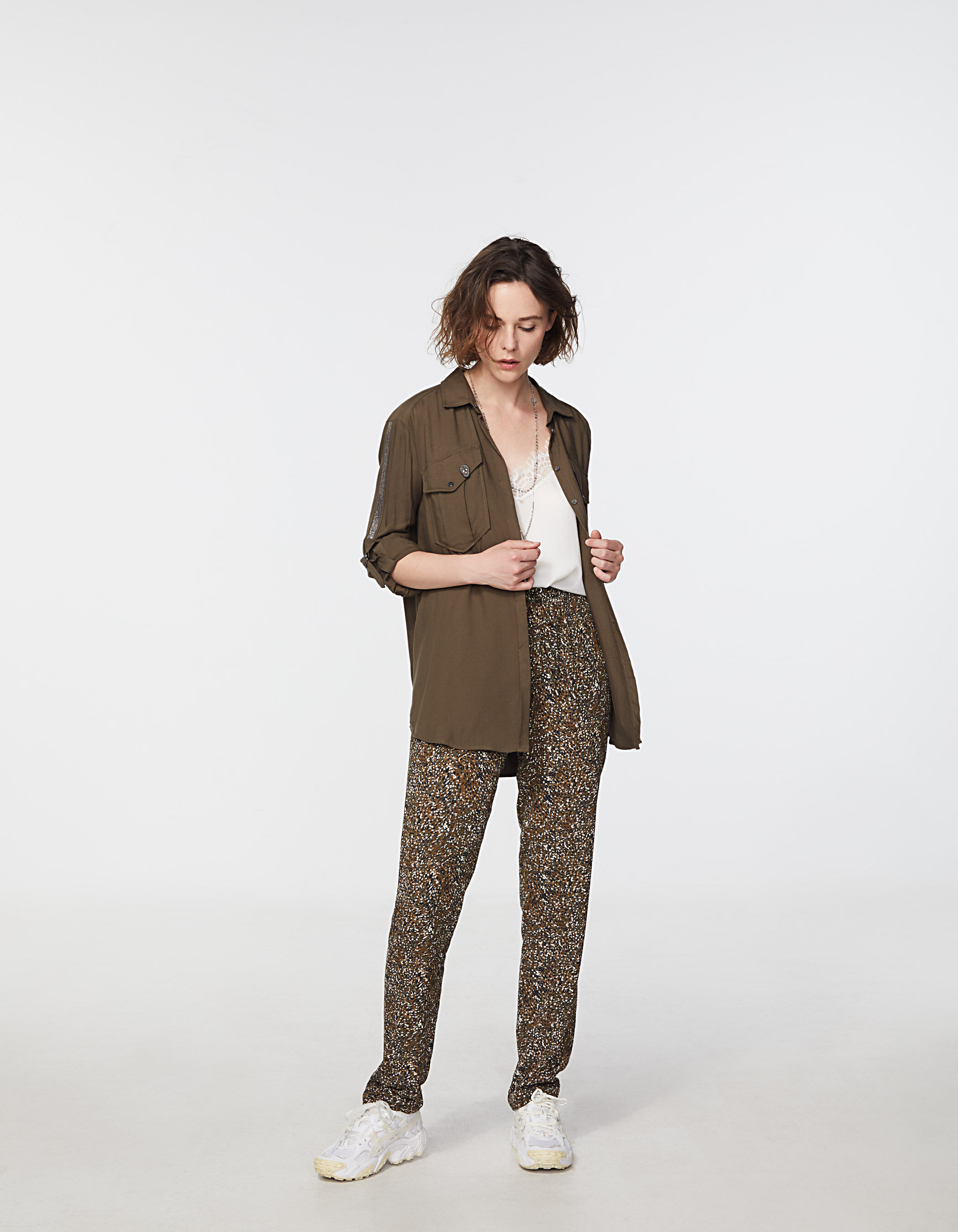 Chemise ikks kaki femme on sale