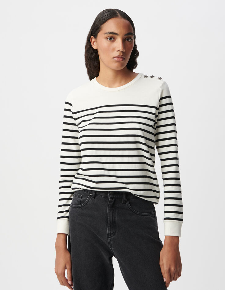 Camiseta marinera blanco roto de manga larga-2