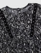 Schwarze Mädchenbluse, LENZING™ ECOVERO™, Dschungel-Print-2