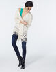 Women’s off-white fringed knit cardigan-6