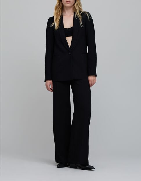 Veste de costume noire col châle Femme - IKKS