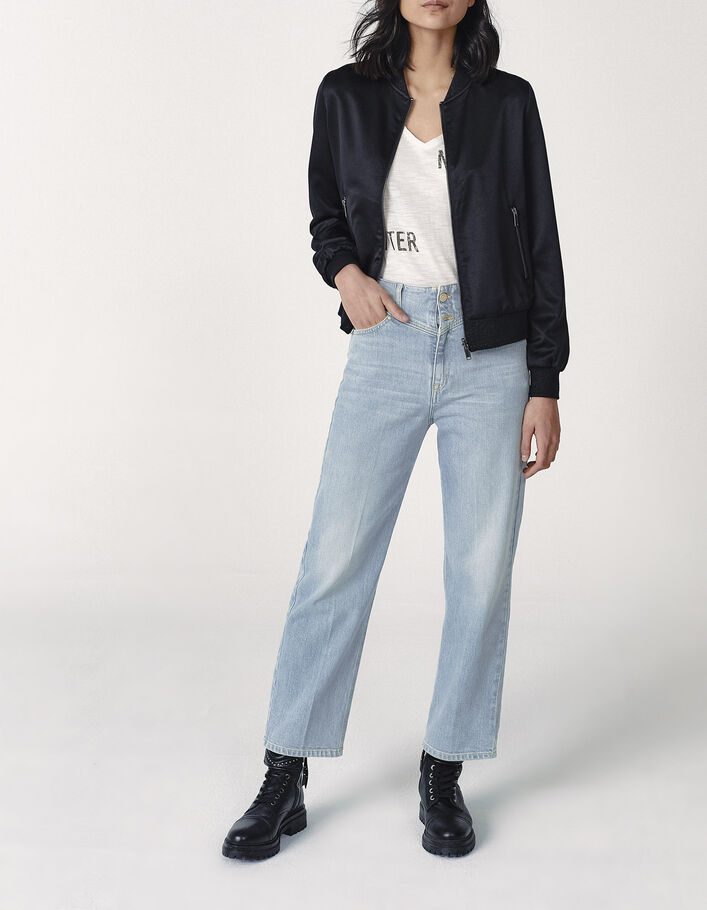 Women’s light blue mid-waist cropped slouchy jeans-6
