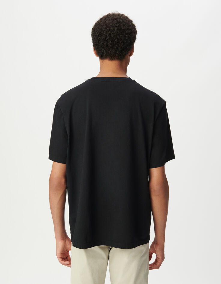 T-shirt noir col rond manches courtes Homme-3 T-shirt noir col rond manches courtes Homme-3