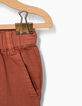 Pantalon terracotta élastiqué bébé garçon -4