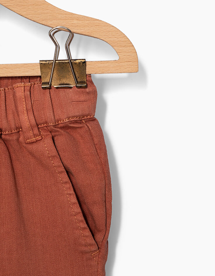 Pantalon terracotta élastiqué bébé garçon -4 Pantalon terracotta élastiqué bébé garçon -4