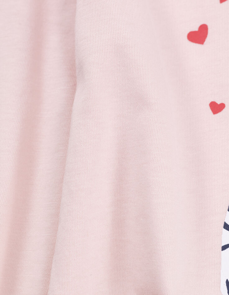Camiseta rosa algodón gato marinera niña-7