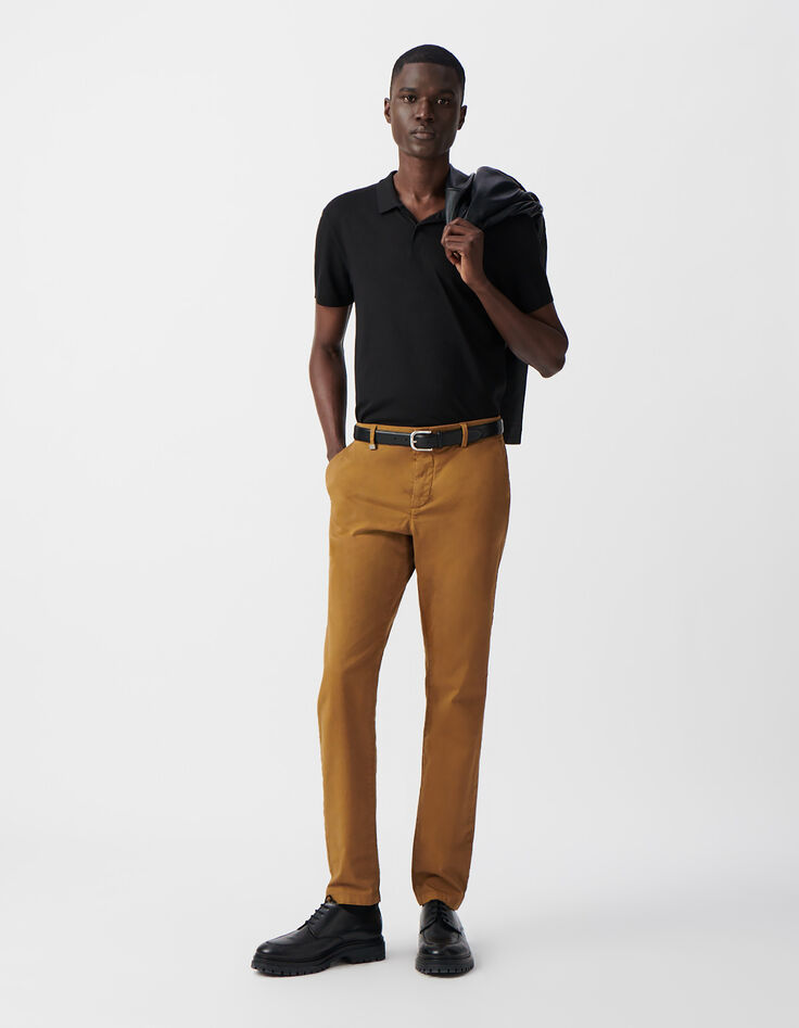 Pantalones CHINOS SLIM azafrán hombre-4 Pantalones CHINOS SLIM azafrán hombre-4