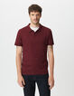 Polo bordeaux coton modal manches courtes Homme-2